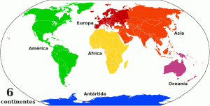 Mapa de los continentes - cuantos continentes hay